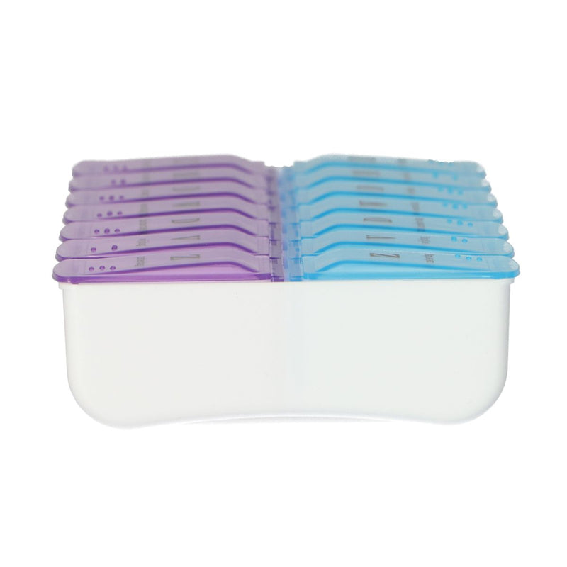 Load image into Gallery viewer, Jvdl pillendoos 7 dagen ochtend - avond blauw paars
