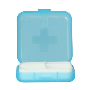 Jvdl pillendoos plus 4 vakken blauw