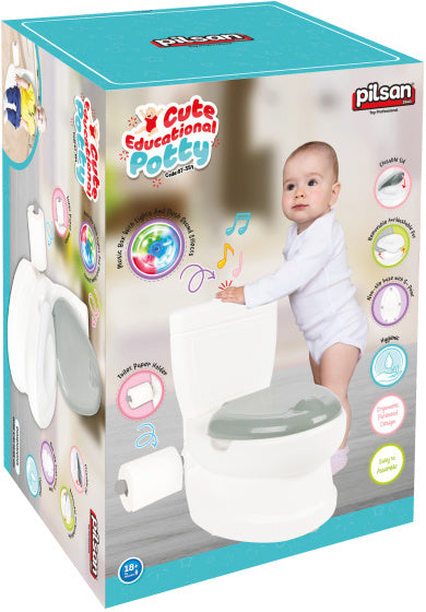 Pilsan educatief plaspotje wit grijs