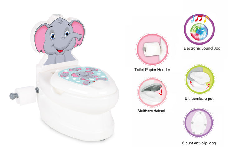 Load image into Gallery viewer, Pilsan Elephant Educatief Plaspotje Wit Grijs
