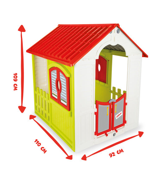 Afbeelding laden in galerijviewer, Pilsan Opvouwbaar Speelhuisje 110 x 92 x 109 cm Groen Wit Rood
