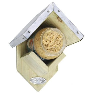 Esschert design pindakaas voederhuisje 15x13x20cm vurenhout zink