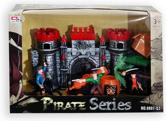 Bongers speelgoed piraten kasteel speelset, inclusief 3 speelfiguren