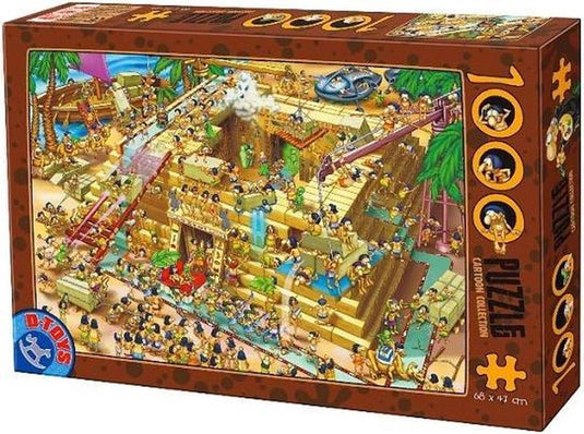 D-toys puzzel - cartoon van egyptische piramide - 1000 stukjes