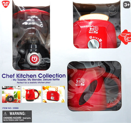 Playgo - chef kitchen collection met toaster blender en waterkoker