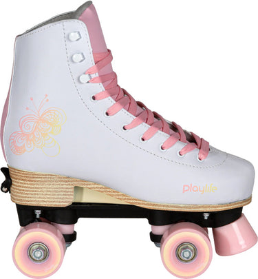 Playlife Adjustable rolschaatsen junior wit roze maat 35 38