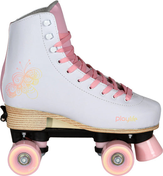 Load image into Gallery viewer, Playlife Adjustable rolschaatsen junior wit roze maat 35 38
