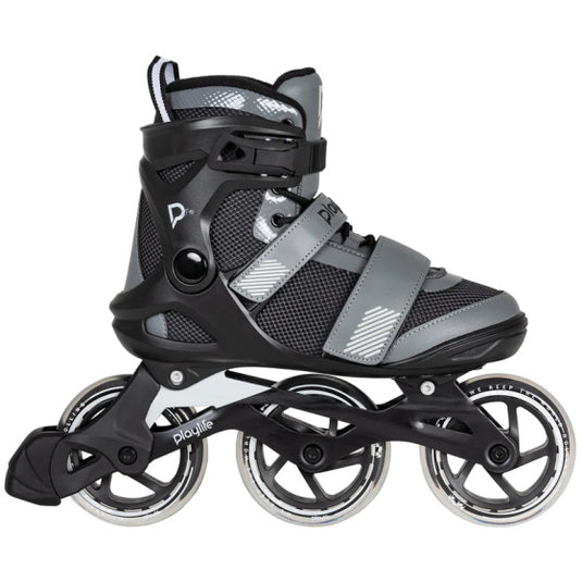 Playlife gt 110 fitness inlineskates zwart grijs maat 39