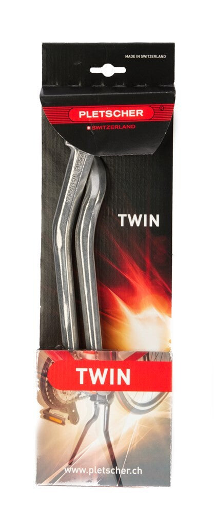 Load image into Gallery viewer, Pletscher standaard esge tweebeen alu zilver
