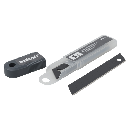 Wolfcraft abbrechklingen | 18mm | pro-sharp zwart | 5 stuks - 4208000