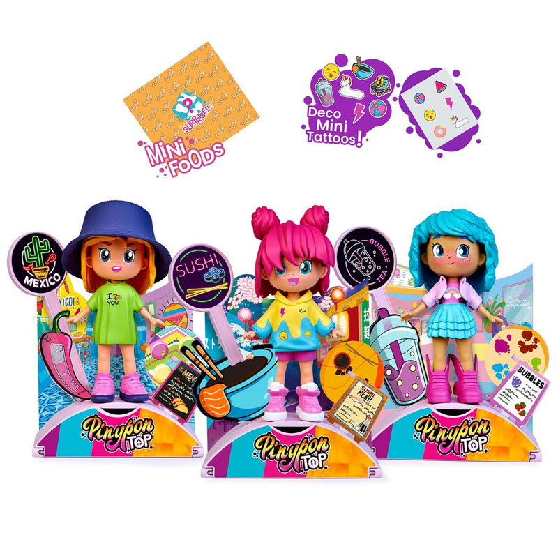 Load image into Gallery viewer, Pinypon top foodie girl 11cm met mini surprises
