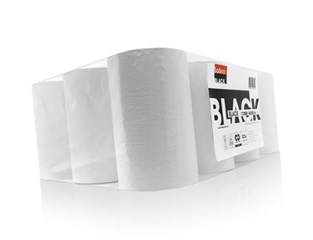 Satino poetsrol black - 6 rol van 19,5cmx300m