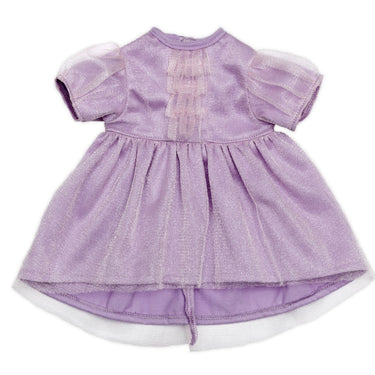 Skrallan poppenkleding feestjurk paars (36-40cm)