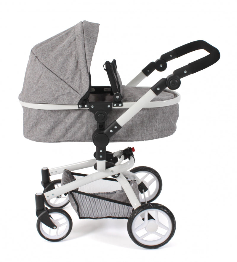 Load image into Gallery viewer, Bayer chic poppenwagen yolo combi (jeans grijs)
