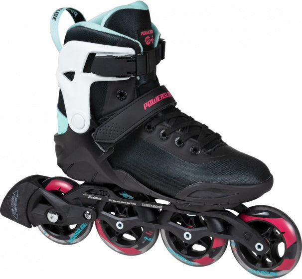 Load image into Gallery viewer, Powerslide Inline skates Radon Teal 90 softboot 83A zwart mt 38
