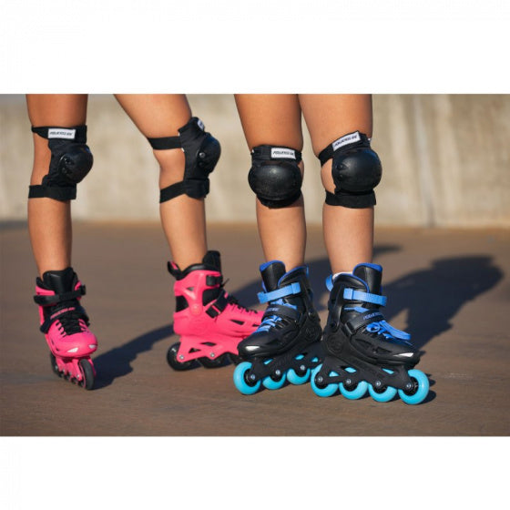 Load image into Gallery viewer, Powerslide One Stargaze inlineskates 85A zwart blauw maat 33 36
