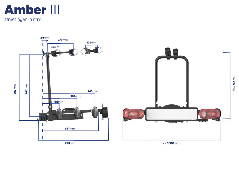 Load image into Gallery viewer, Pro-user amber iii trekhaak fietsendrager 7 13-polig max. 60 kg
