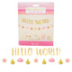 Amscan letterslinger baby girl hello world roze goudkleurig 170 cm | 12 stuks