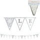 Vlaggenlijn let it snow textiel 3 m | 12 stuks
