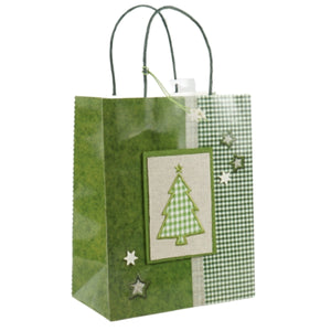 Geschenktas kerstboom groen 26 cm | 20 stuks