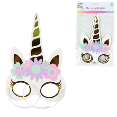 Load image into Gallery viewer, Flomo unicorn maskers 23 cm set van 3 | 36 stuks
