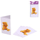 Kaarten babyshower teddybeer roze set van 5 | 24 stuks