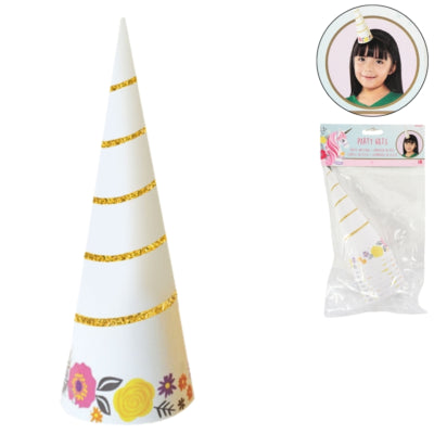 Load image into Gallery viewer, Amscan feesthoed magical unicorn papier 17 cm 8 stuks | 24 stuks
