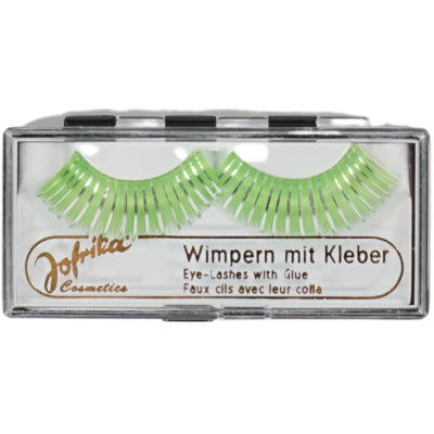 Load image into Gallery viewer, Jofrika cosmetics kunstwimpers groen zilver 9,5 cm b-keus | 60 stuks

