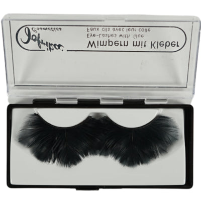 Load image into Gallery viewer, Jofrika cosmetics kunstwimpers veren zwart 9,5 cm b-keus ve500 | 50 stuks

