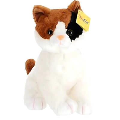 Sunkid poes zittend wit bruin zwart 40 cm | 6 stuks