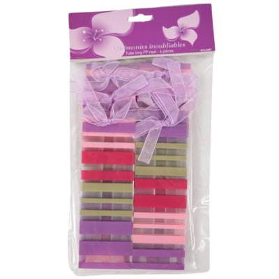 Load image into Gallery viewer, Geschenktas gestreept paars 15 cm 6 stuks | 24 stuks
