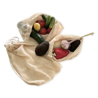 Load image into Gallery viewer, Vicbag herbruikbare groente- fruitzak katoen 45 x 35 cm | 100 stuks
