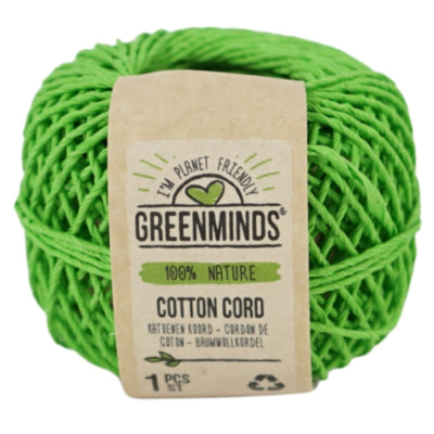 Load image into Gallery viewer, Greenminds katoenen koord groen 20 m | 30 stuks
