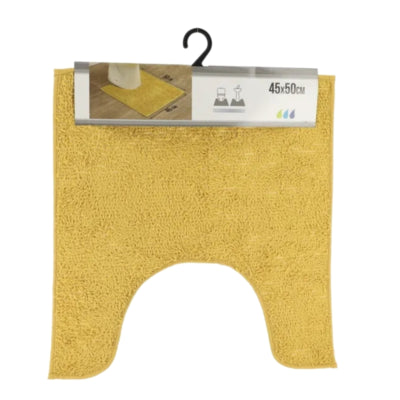 Wc mat mosterdgeel polyester 45 x 50 cm | 6 stuks