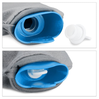 Load image into Gallery viewer, Relaxdays warmwater kruik met hoes blauw grijs 1,5 l | 12 stuks
