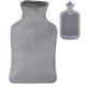 Relaxdays warmwater kruik met hoes grijs 2 l | 6 stuks