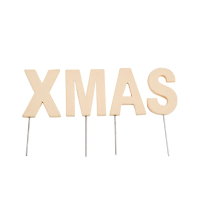 Load image into Gallery viewer, Abi decoratie kerst letterstekers xmas creme 5 cm | 24 stuks
