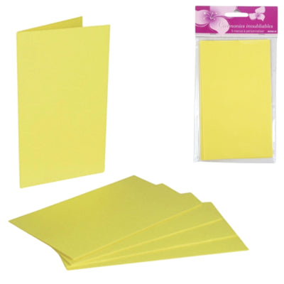 Load image into Gallery viewer, Kaarten blanco geel 17 cm 5 stuks | 24 stuks
