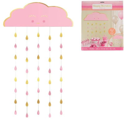 Load image into Gallery viewer, Amscan deurgordijn babyshower roze goudkleurig 193 cm | 12 stuks
