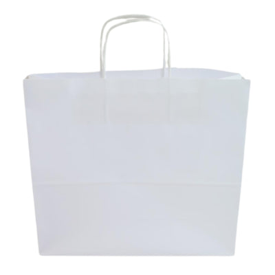 Papieren tas wit 35 cm set van 100