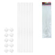 Ballonnen stokjes transparant 40 cm 10 stuks | 24 stuks