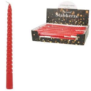 Stern fabrik dinerkaars twist rood 2,2 x 25 cm | 36 stuks