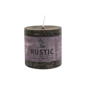 Gala stompkaars rustiek paars 8 x 8 cm | 12 stuks