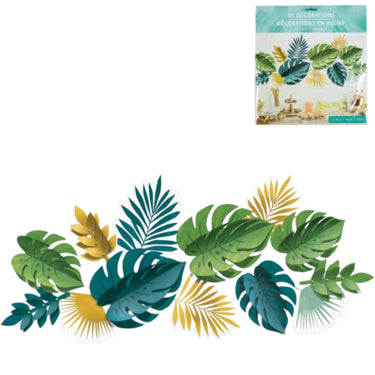 Amscan decoratie 3d palmbladeren 31 cm 13-delig | 12 stuks
