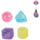 Glamour squishy anti stress bal 4 cm assorti set van 3 | 12 stuks