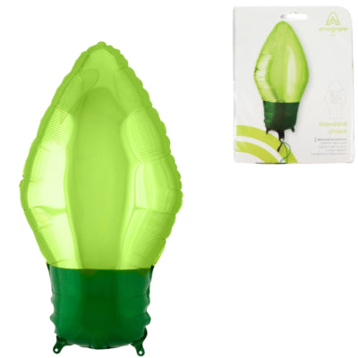 Load image into Gallery viewer, Amscan folie ballon kerstlamp groen 55 cm | 25 stuks
