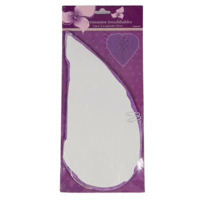 Honeycomb hart paars 30 cm | 24 stuks