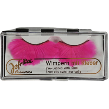 Jofrika cosmetics kunstwimpers veren neon roze 9,5 cm b-keus ve500 | 50 stuks