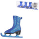 Kersthanger schaats blauw 7,5 cm set van 4 | 48 stuks