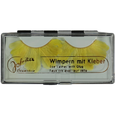 Load image into Gallery viewer, Jofrika cosmetics kunstwimpers veren geel 9,5 cm b-keus ve500 | 50 stuks
